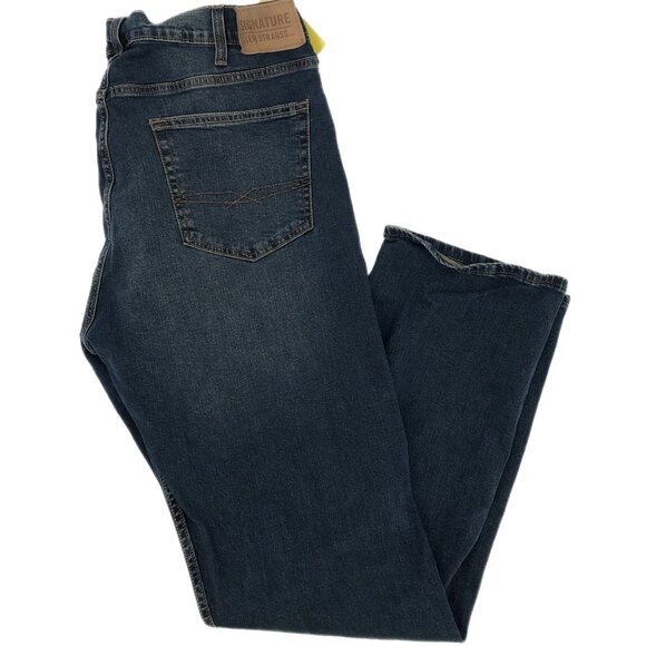 Signature by Levi Strauss Blue High Rise Straight Jeans | All Season Wear - Picture 1 of 5
